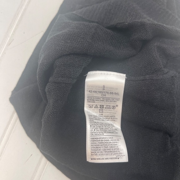 NWT Banana Republic Tank Black Linen Small - Picture 5 of 8